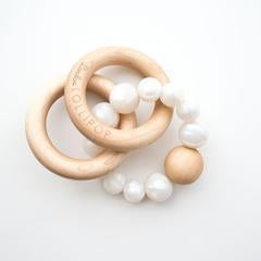 Loulou Lollipop Bubble Teether in Rose Quartz, Pearl, Gray, or Baby Blue
